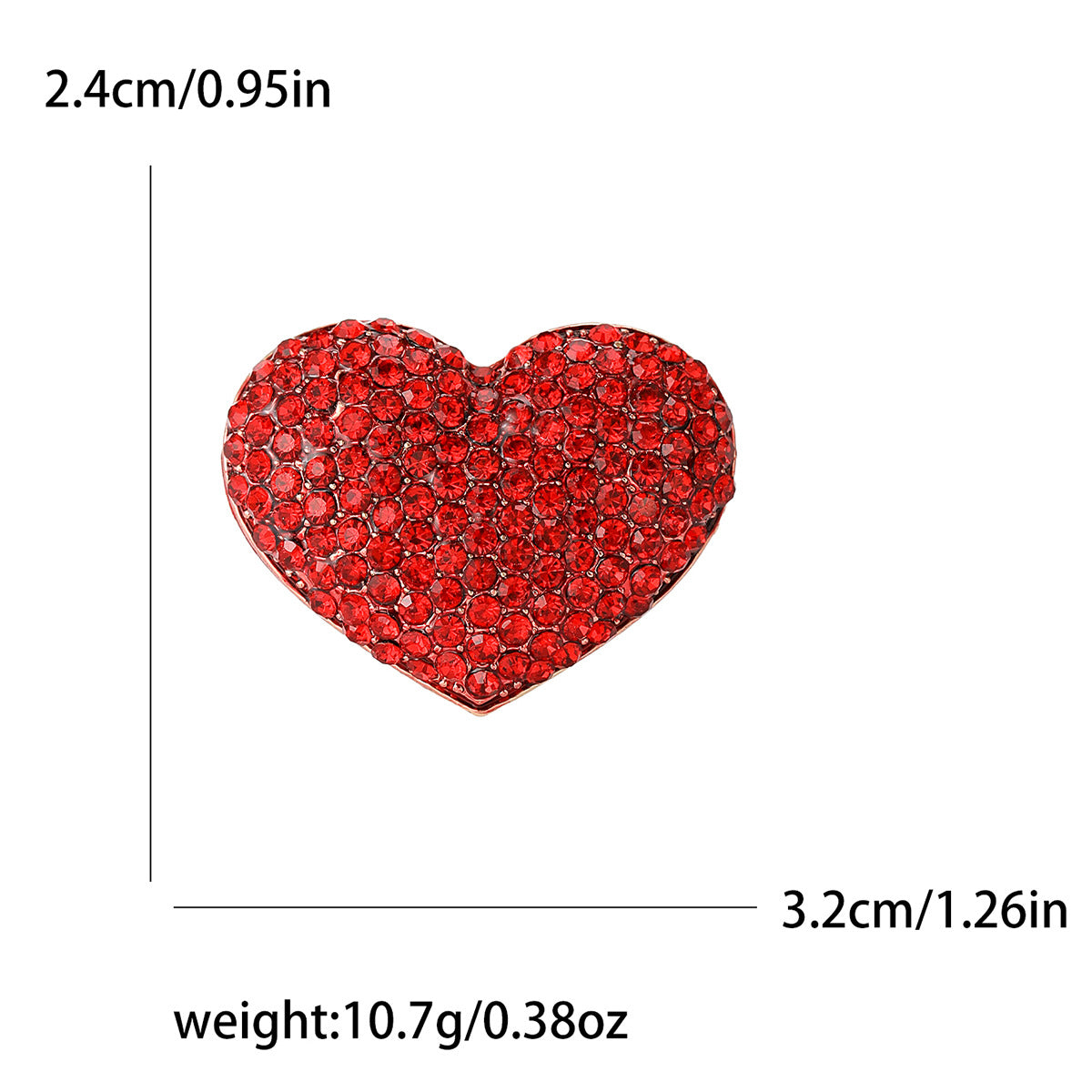 Valentine's Day Heart Shaped Brooch PA5353 - view 2