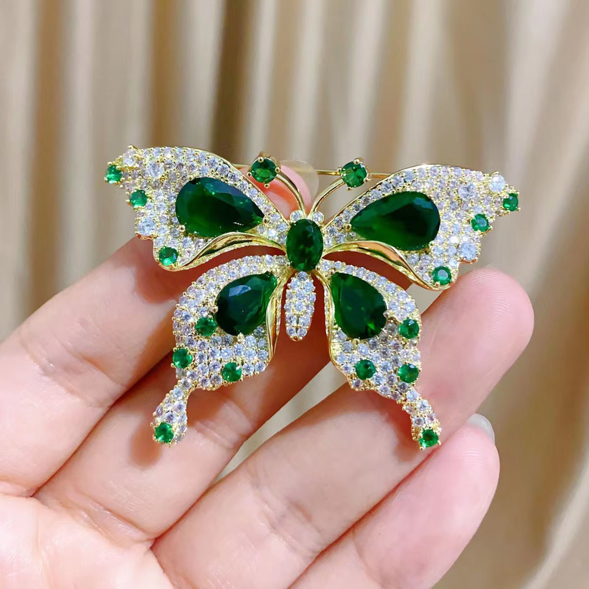 Rhinestone Butterfly Brooch PA5378