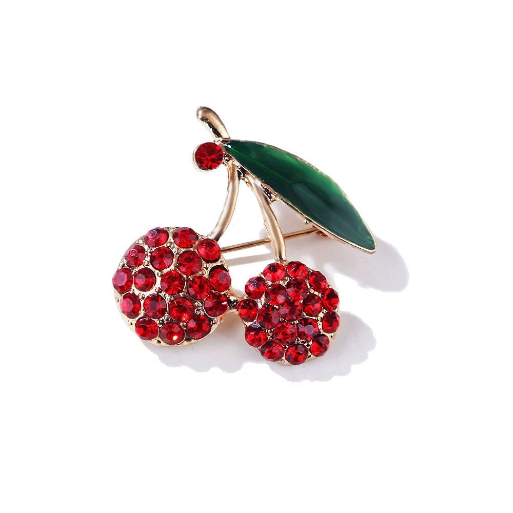 Cherry Drop Oil Brooch PA5424