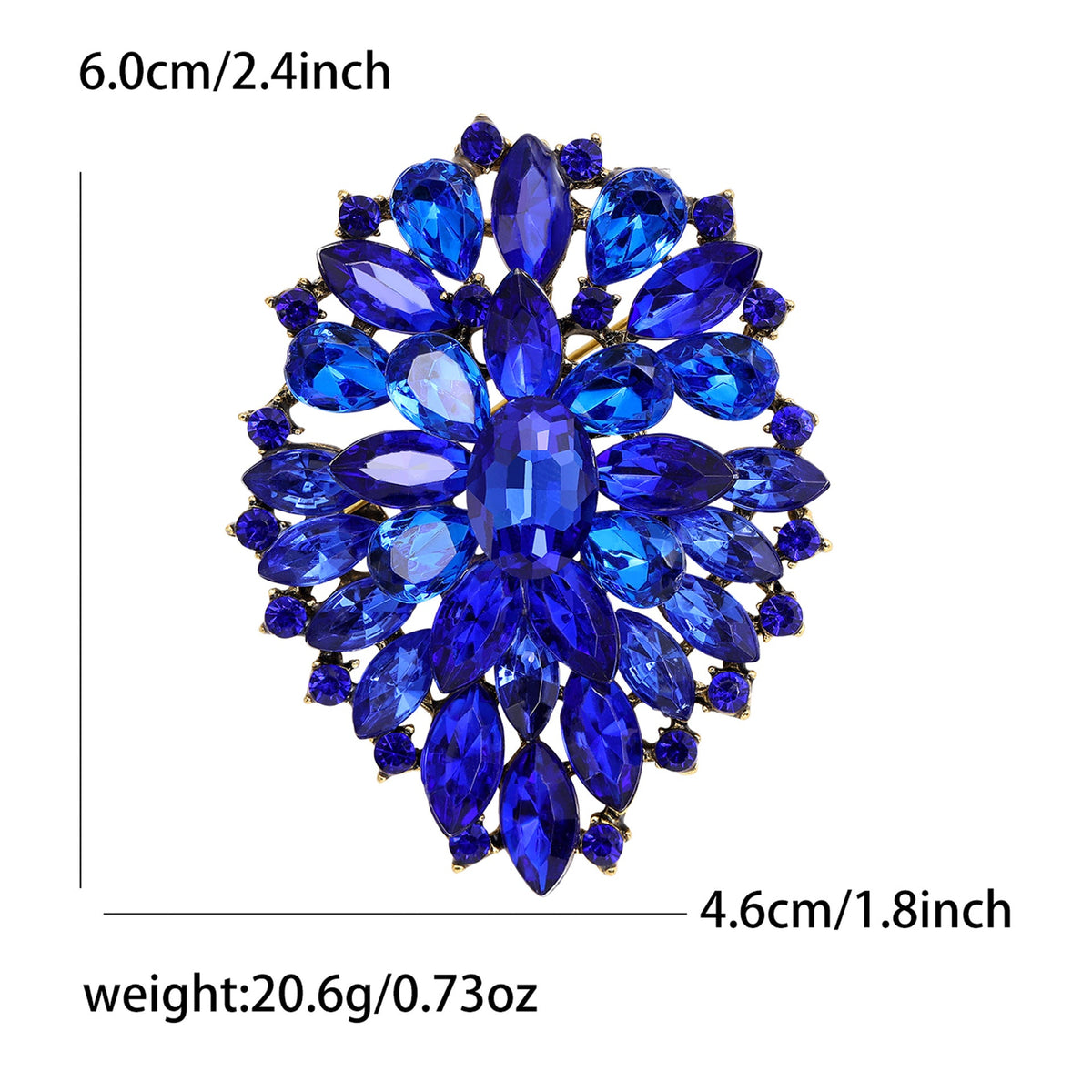 Rhinestone Brooch PA5454 - view 9