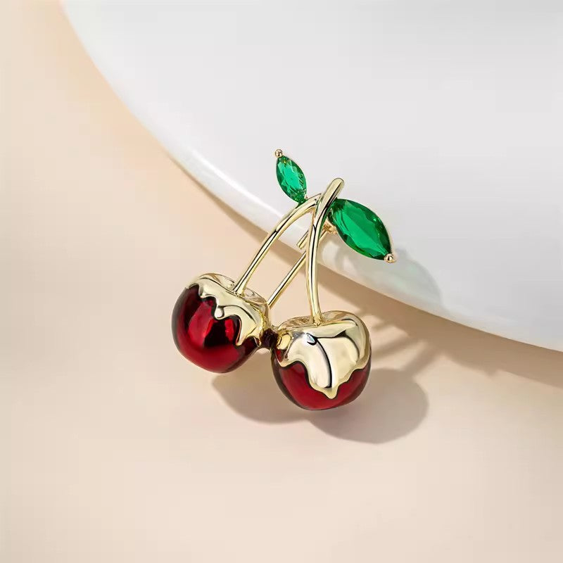 Cherry Alloy Rhinestone Brooch PA5793 - view 3