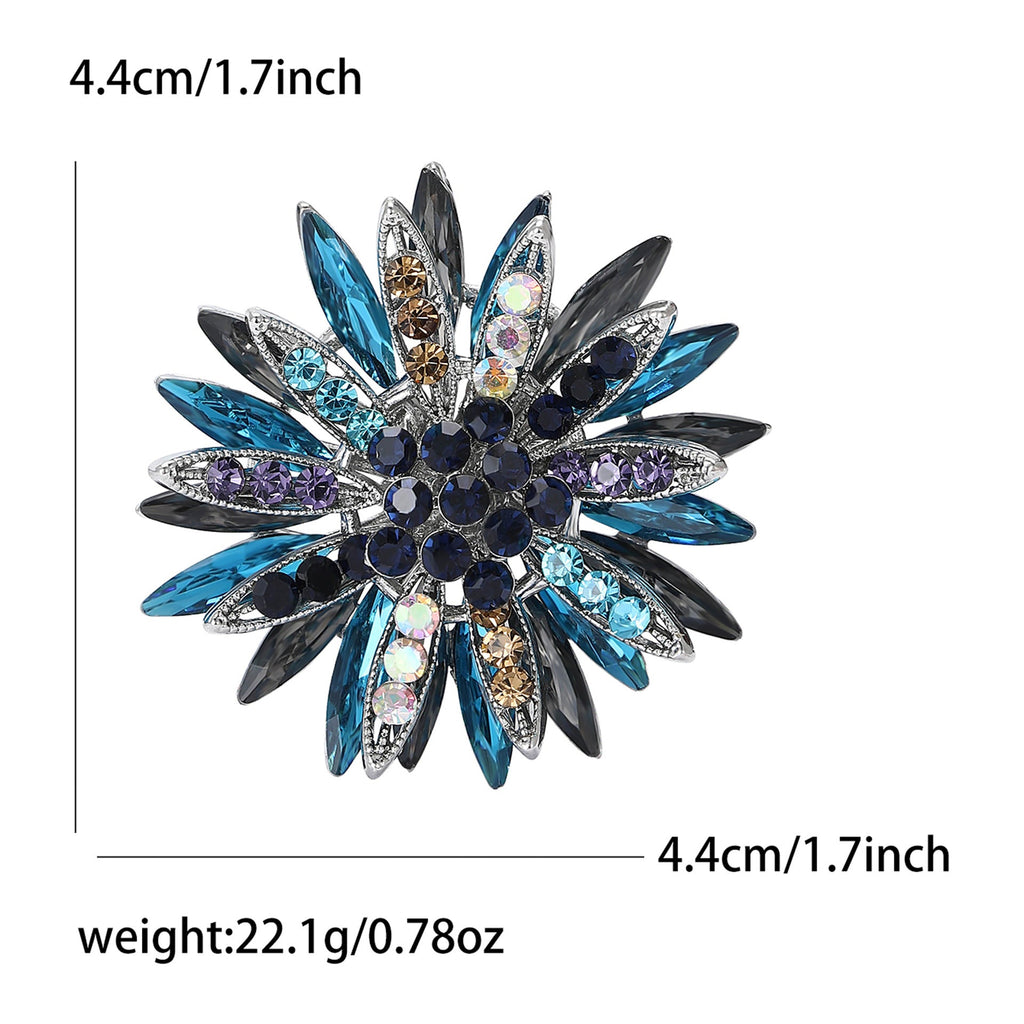 Sunflower Alloy Rhinestone Brooch PA5816 - view 2