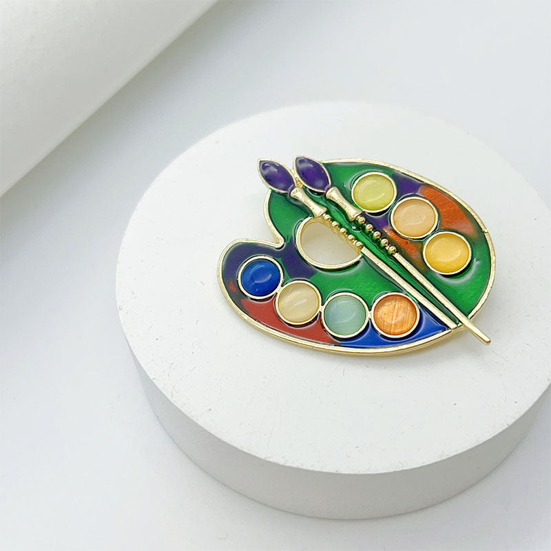 Color Palette & Brush Enamel Brooch PA5892