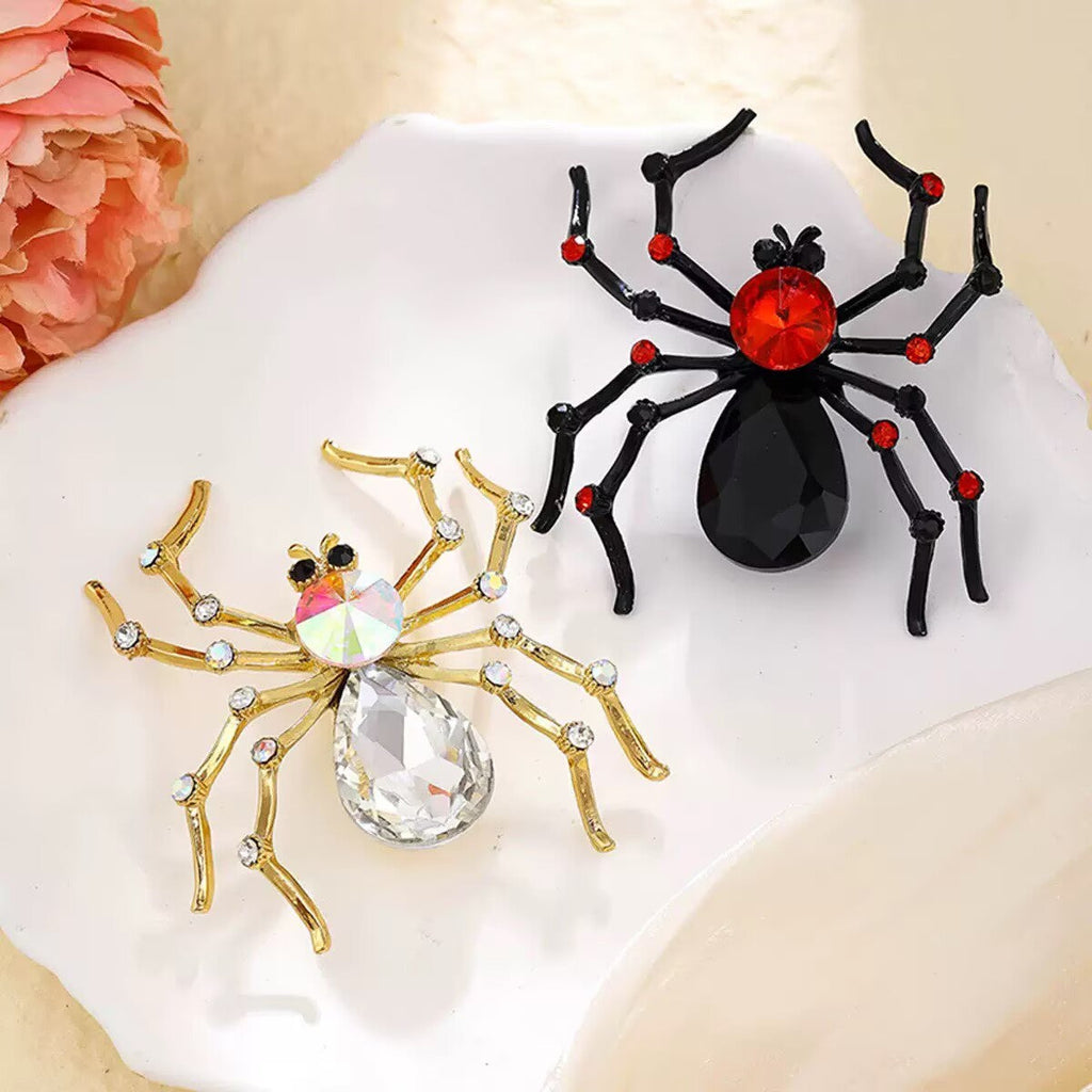 Spider Alloy Rhinestone Brooch  PA5920