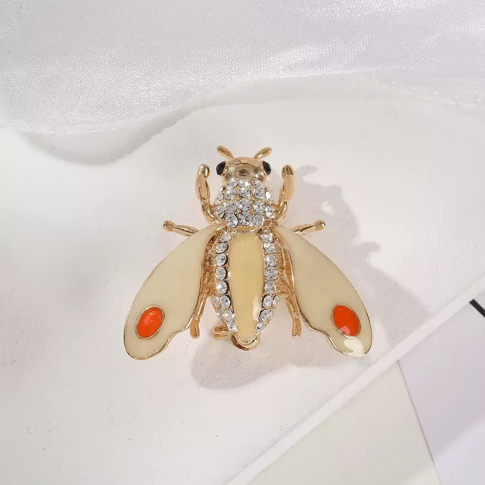 Beetle Alloy Rhinestone Brooch PA5970