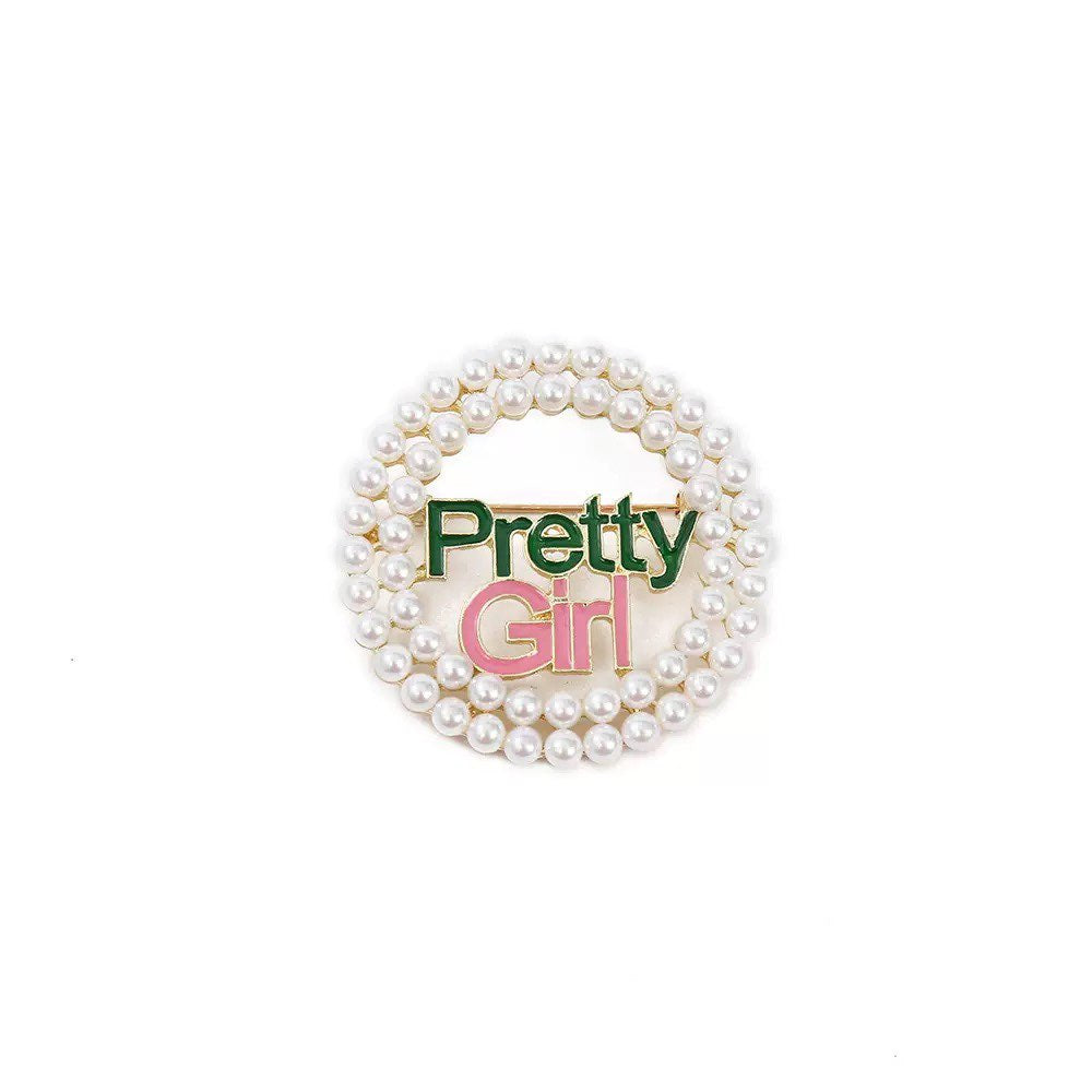 Alphabet Alloy Brooch PA5980