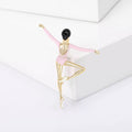 Dancing Girl Alloy Rhinestone Brooch PA6091