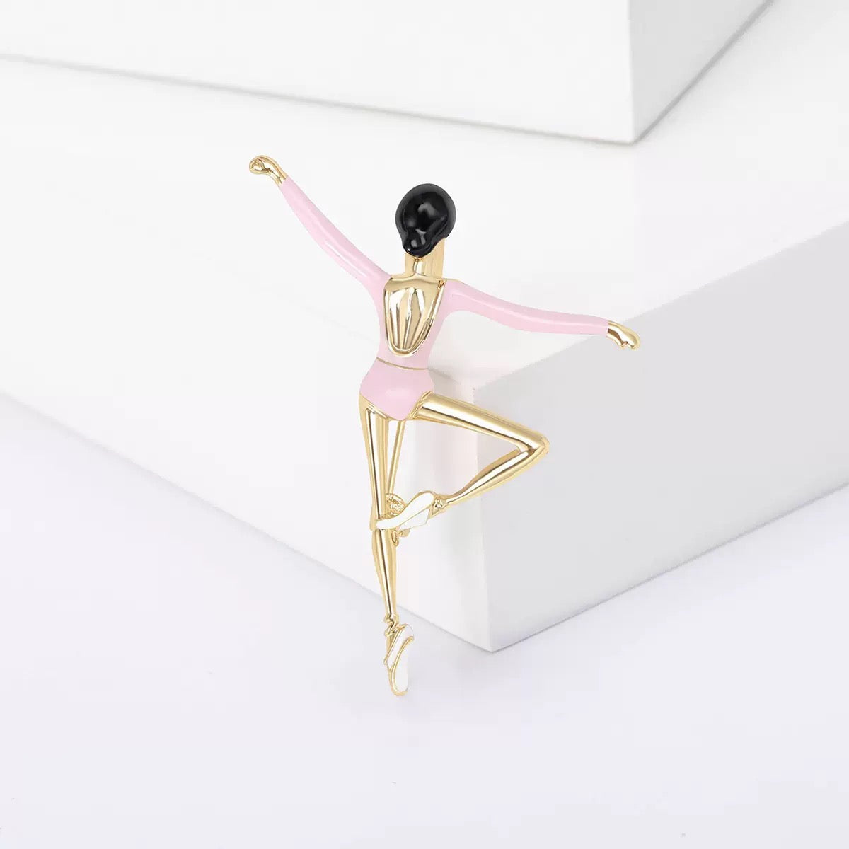 Dancing Girl Alloy Rhinestone Brooch PA6091
