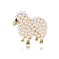 Sheep Glass Beads Brooch PA6315