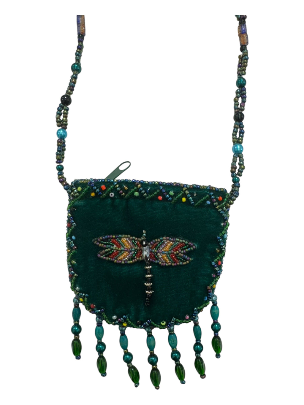 Dragonfly Velvet Mini Necklace Charm Bag V0704-Dragonfly - view 4