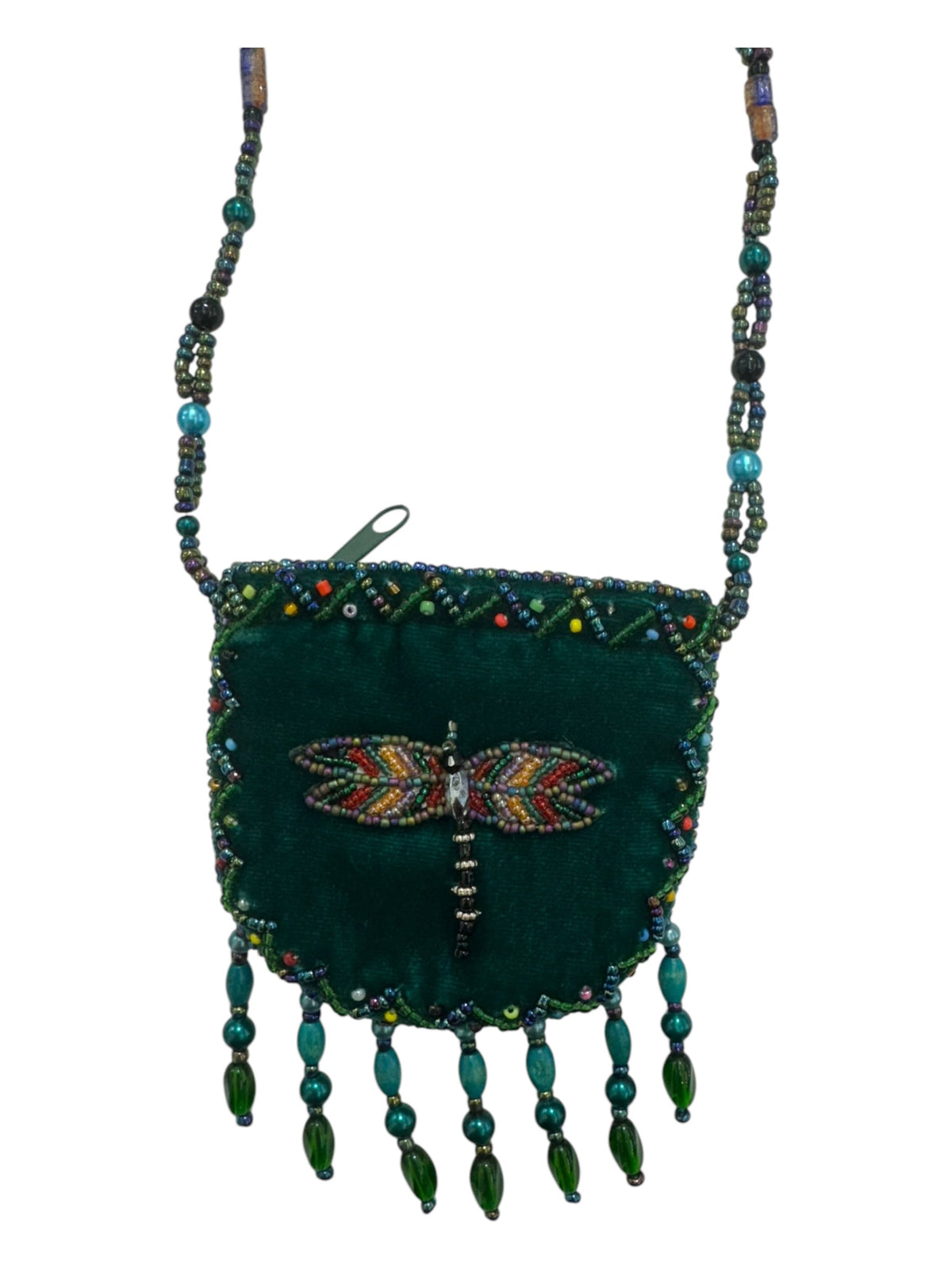 Dragonfly Velvet Mini Necklace Charm Bag V0704-Dragonfly - view 4