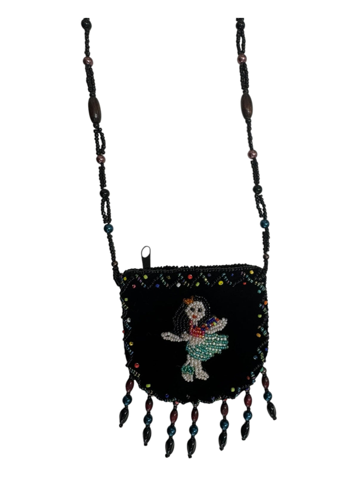 Hula Girl Velvet Mini Necklace Charm Bag V0704-Girl - view 3
