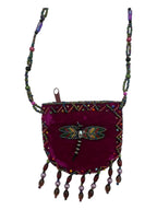 Dragonfly Velvet Mini Necklace Charm Bag V0704-Dragonfly - view 5