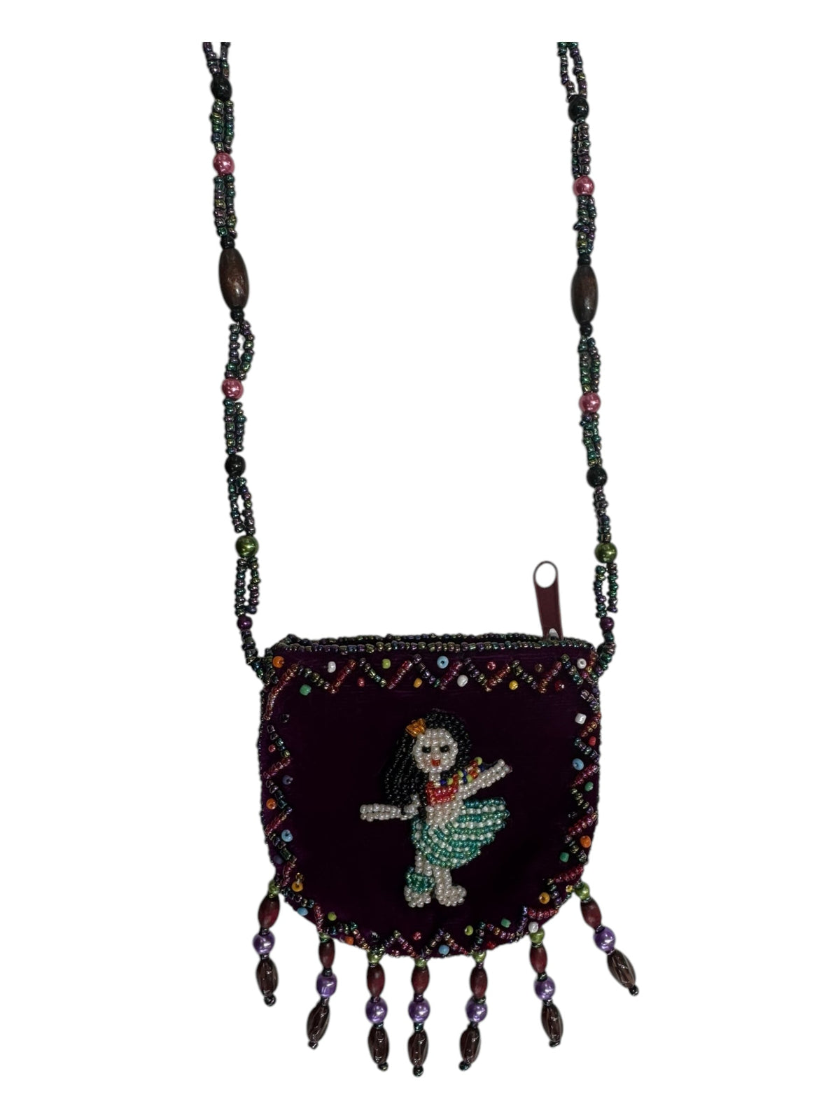 Hula Girl Velvet Mini Necklace Charm Bag V0704-Girl - view 4