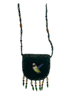 Bird Velvet Mini Necklace Charm Bag V0704-Bird - view 4