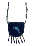 Dolphin Velvet Mini Necklace Charm Bag V0704-Dolphin - view 3