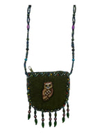 Owl Velvet Mini Necklace Charm Bag V0704-Owl - view 3