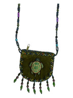 Turtle Velvet Mini Necklace Charm Bag V0704-Turtle - view 3