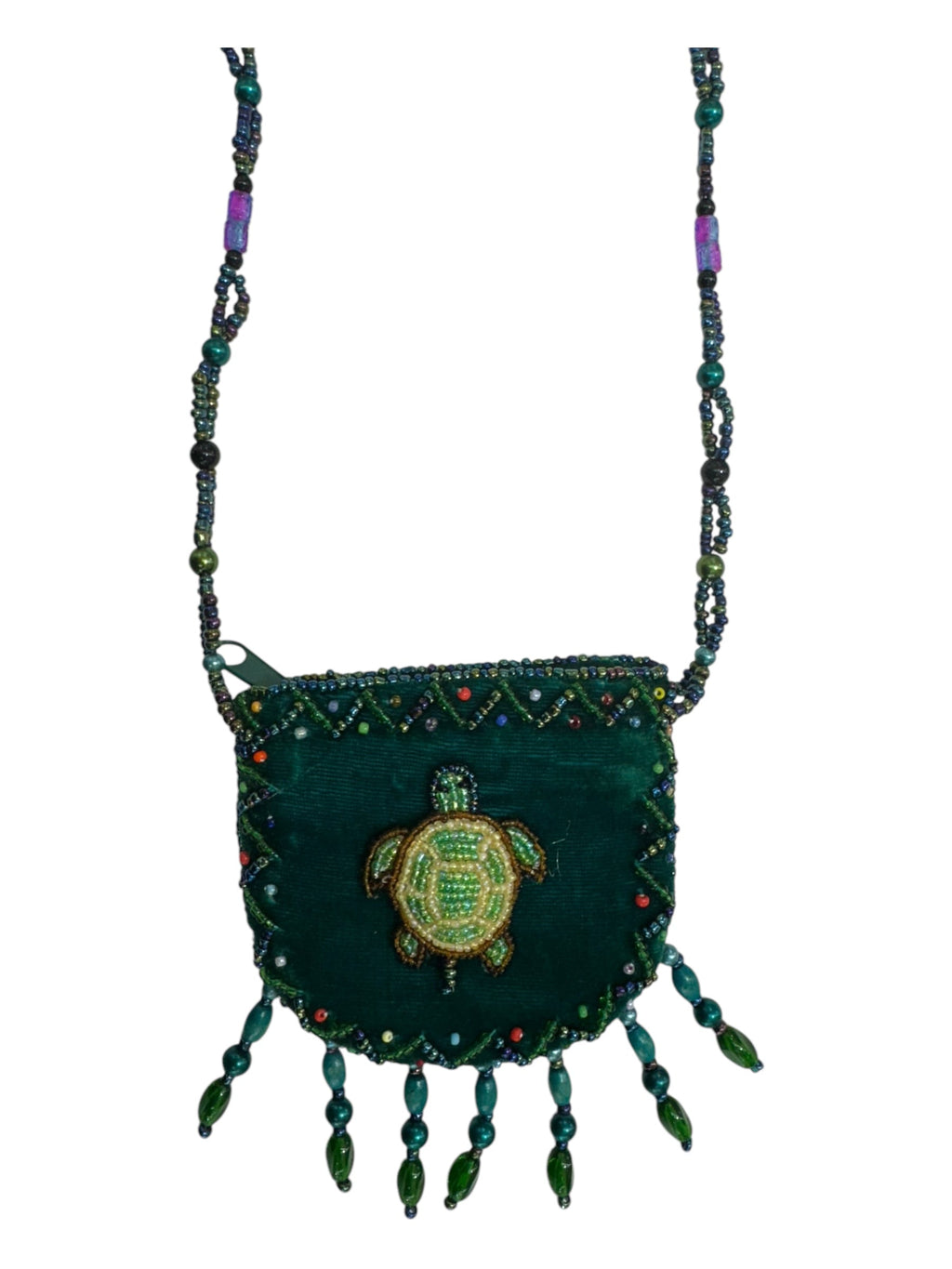 Turtle Velvet Mini Necklace Charm Bag V0704-Turtle - view 4