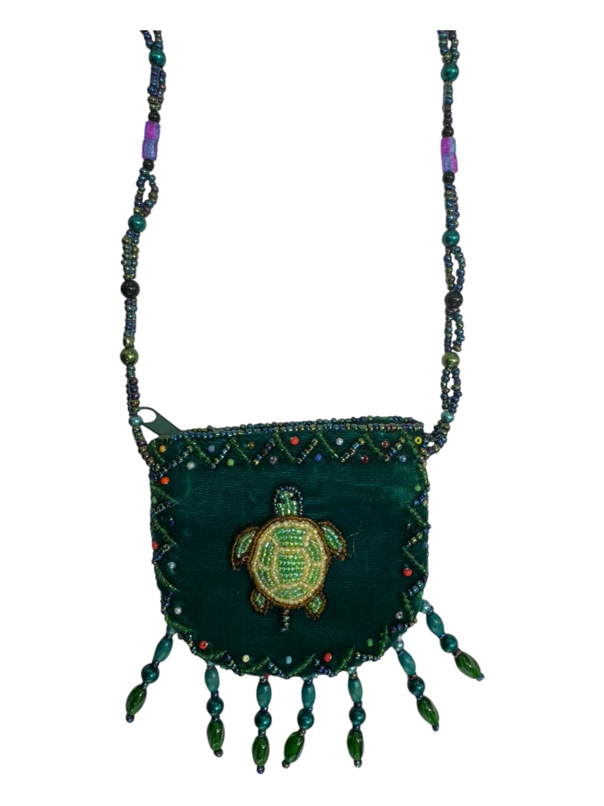 Turtle Velvet Mini Necklace Charm Bag V0704-Turtle - view 4