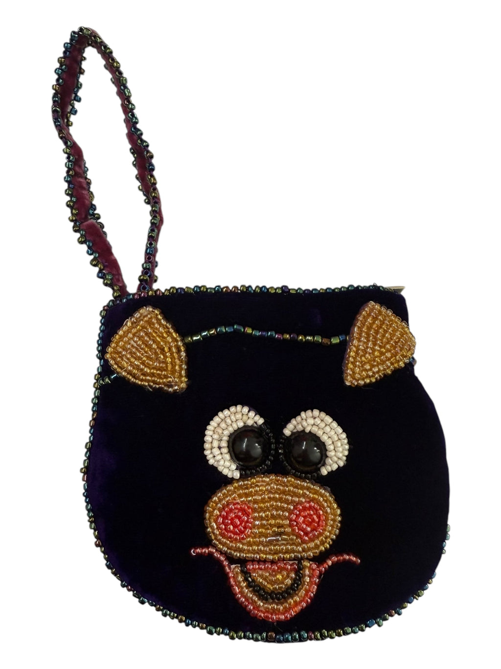 Pig Velvet Coin Purse V0701 - view 3