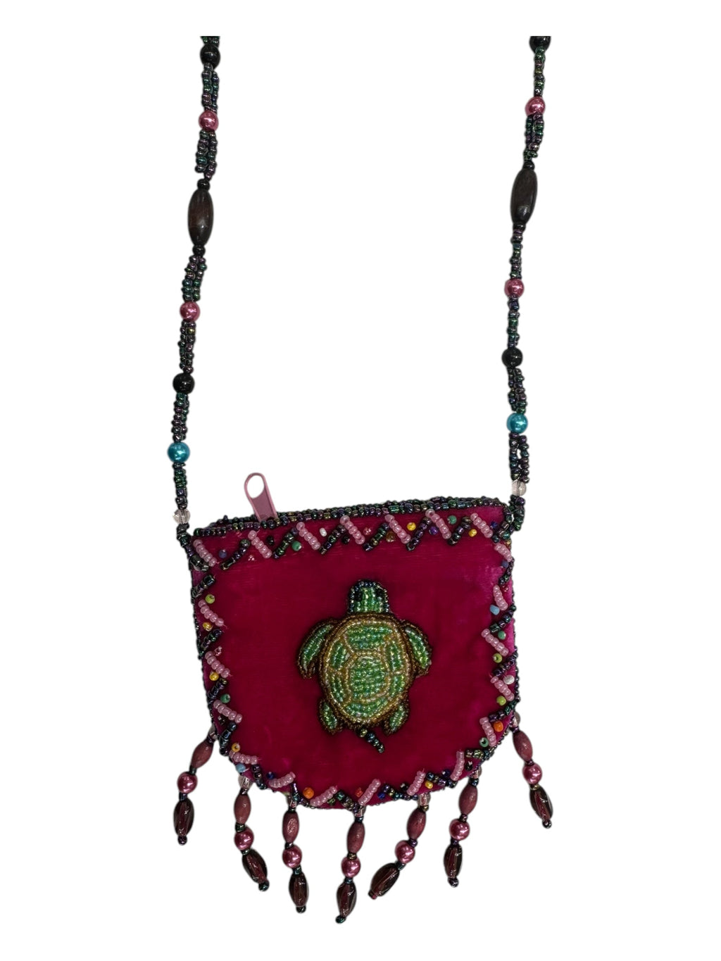 Turtle Velvet Mini Necklace Charm Bag V0704-Turtle - view 5