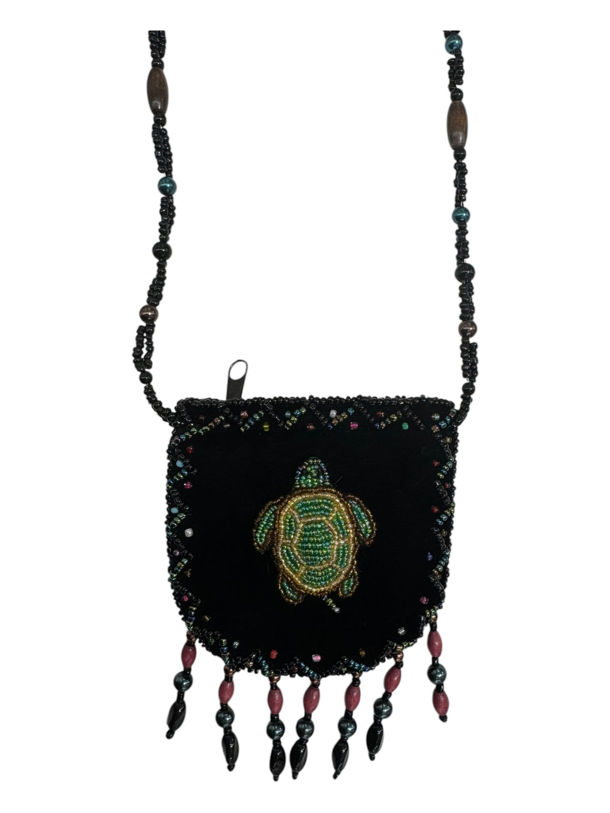 Turtle Velvet Mini Necklace Charm Bag V0704-Turtle - view 6