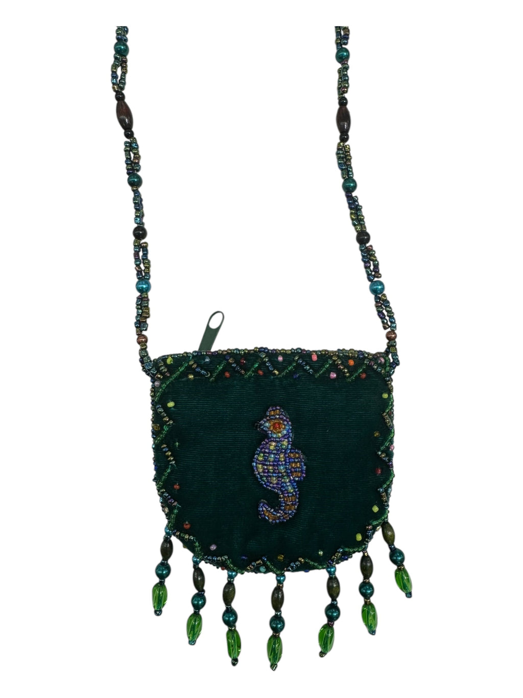 Seahorse Velvet Mini Necklace Charm Bag V0704-Seahorse - view 4