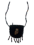 Owl Velvet Mini Necklace Charm Bag V0704-Owl - view 2