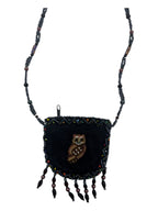 Owl Velvet Mini Necklace Charm Bag V0704-Owl - view 2