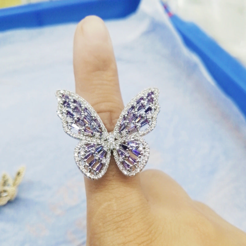 Butterfly Cubic Zirconia Rings R2496