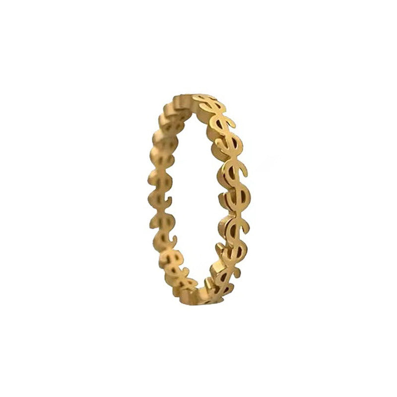 Dollar Stainless Steel Rings R1782
