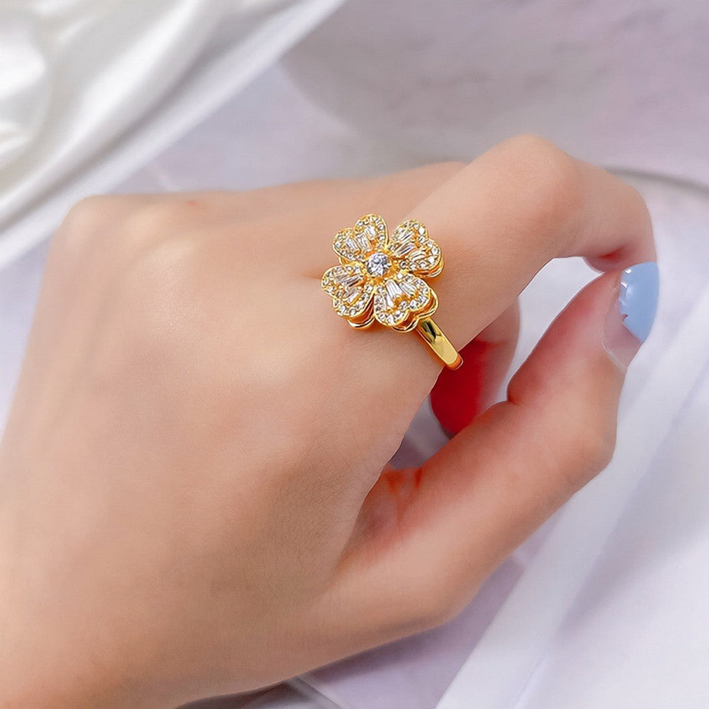 Floral Cubic Zirconia Rings R2333