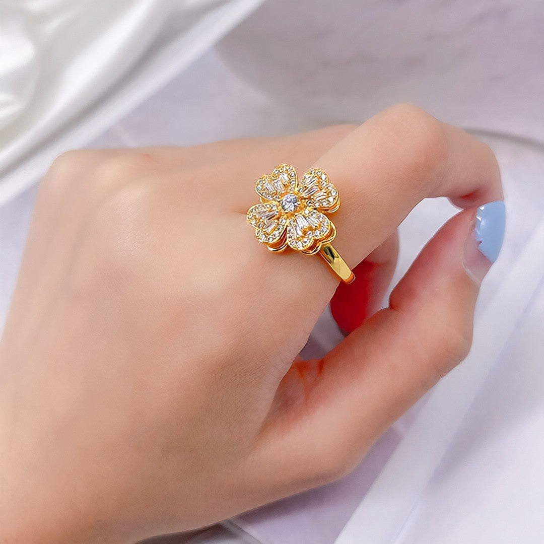 Floral Cubic Zirconia Rings R2333