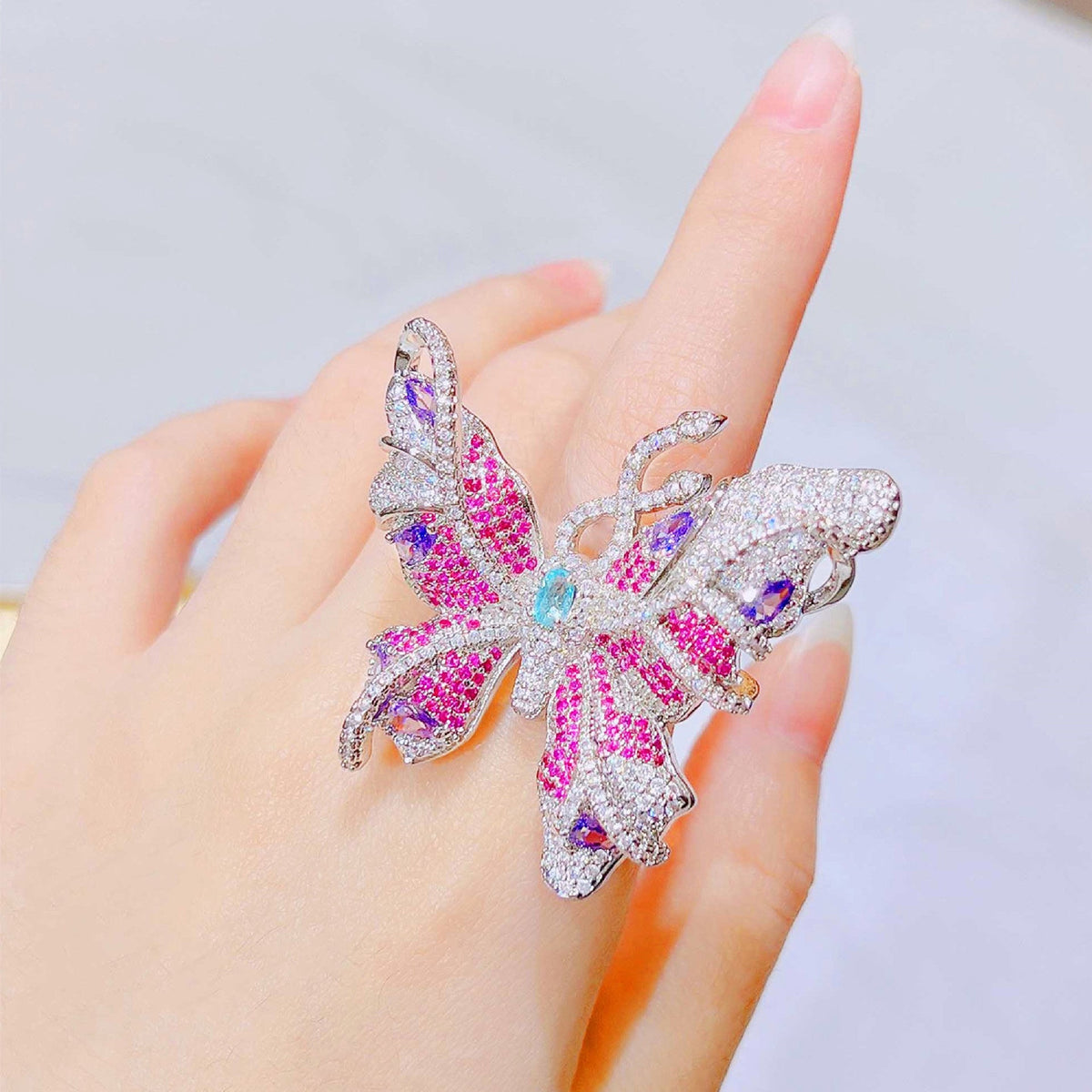 Butterfly Cubic Zirconia Rings R2365