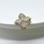 Flower Cubic Zirconia Ring R2386 - view 10