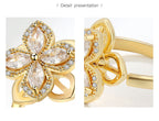 Flower Cubic Zirconia Ring R2386 - view 13