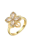 Flower Cubic Zirconia Ring R2386 - view 3
