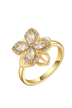 Flower Cubic Zirconia Ring R2386 - view 3