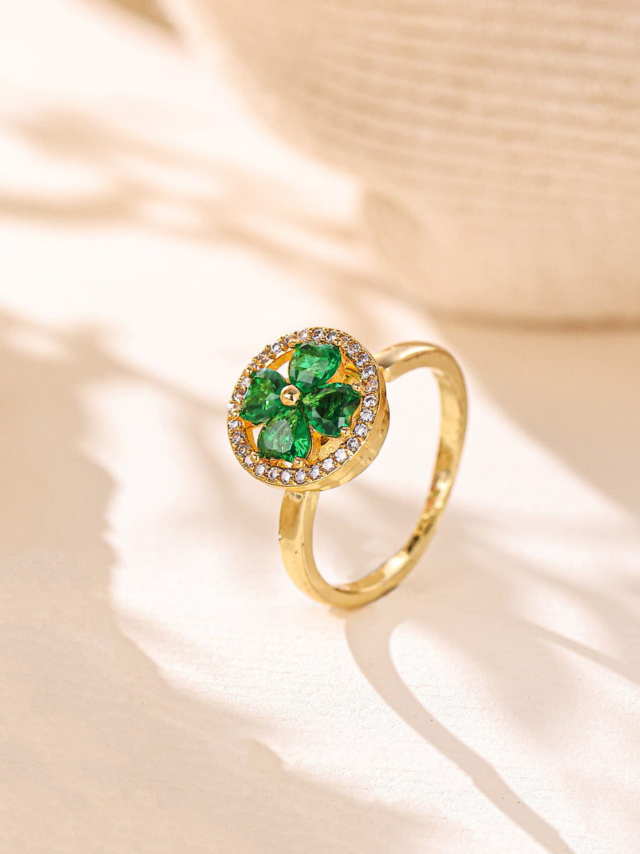Leaf Cubic Zirconia Ring R2401