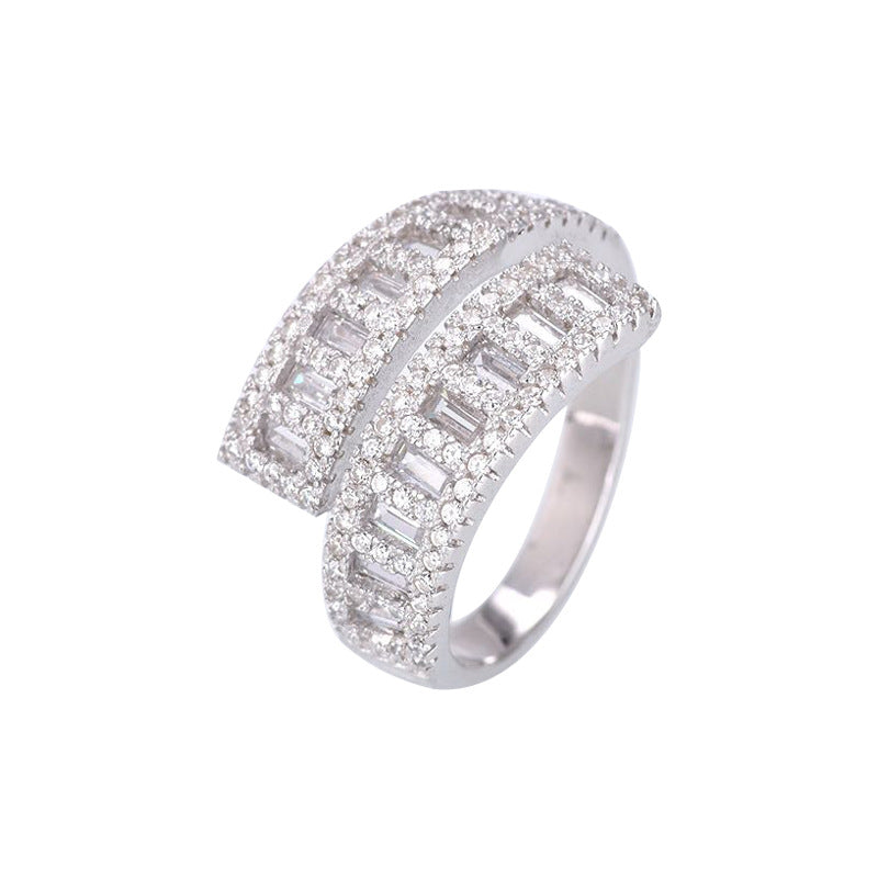 Crossover Cubic Zirconia Ring R2651