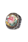 Glass Pavé Cocktail Ring R2723-Black - view 4
