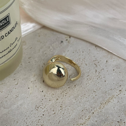 18K Gold-Plated Irregular Shape Water Droplets Ring R2752 - Gold alternate view