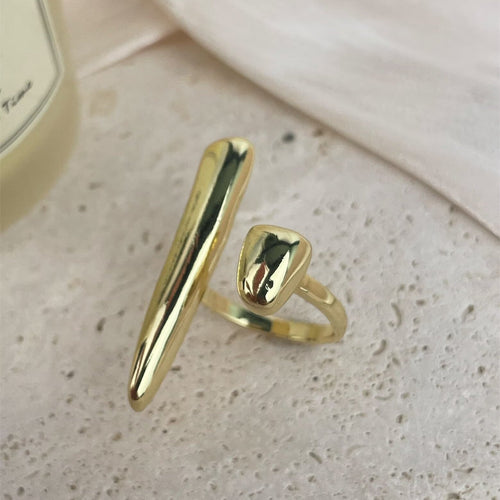 18K Gold-Plated Irregular Shape Ring R2757