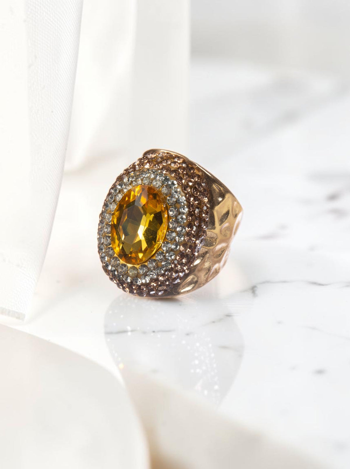 Crystal Pavé Cocktail Ring R2839