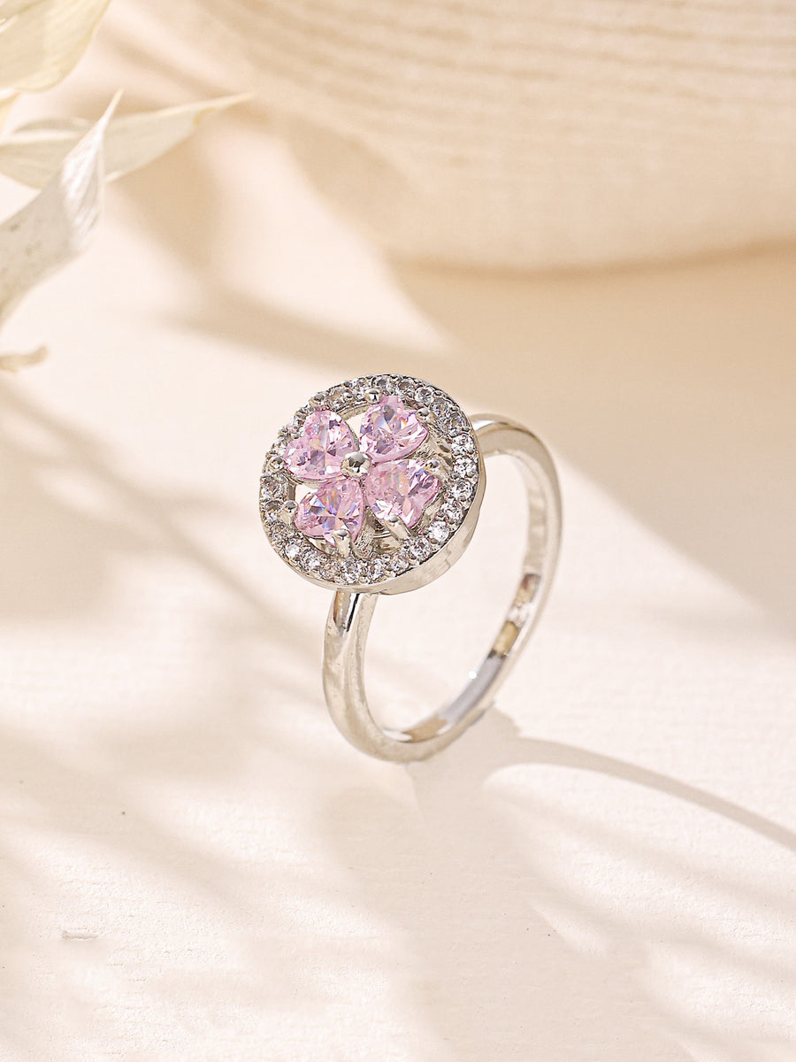 Leaf Cubic Zirconia Ring R2856