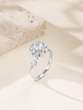 Flower Cubic Zirconia Ring R2858 - view 2