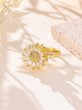 Flower Cubic Zirconia Ring R2862