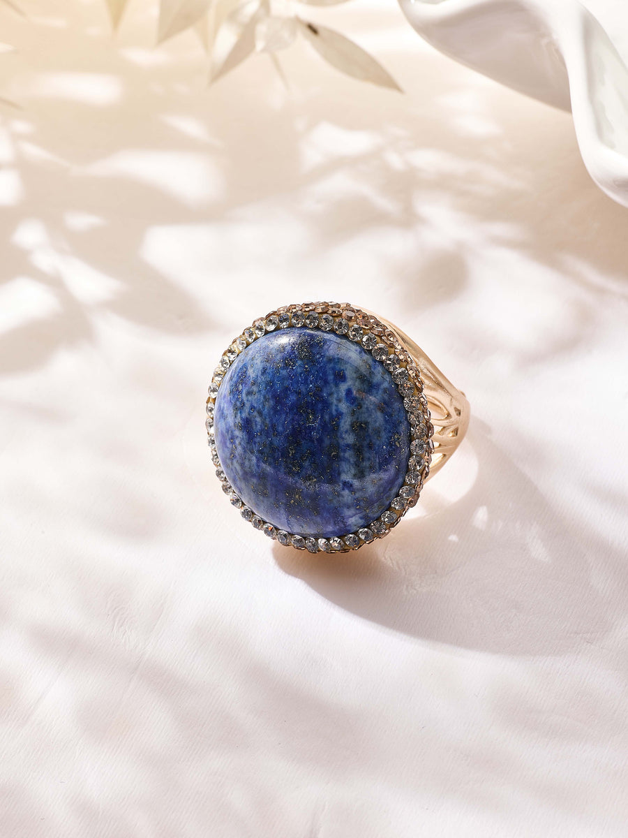 Mixed-Stone Pavé Cocktail Ring R2894