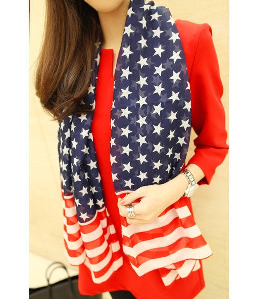 American Flag Printed Scarve S0165